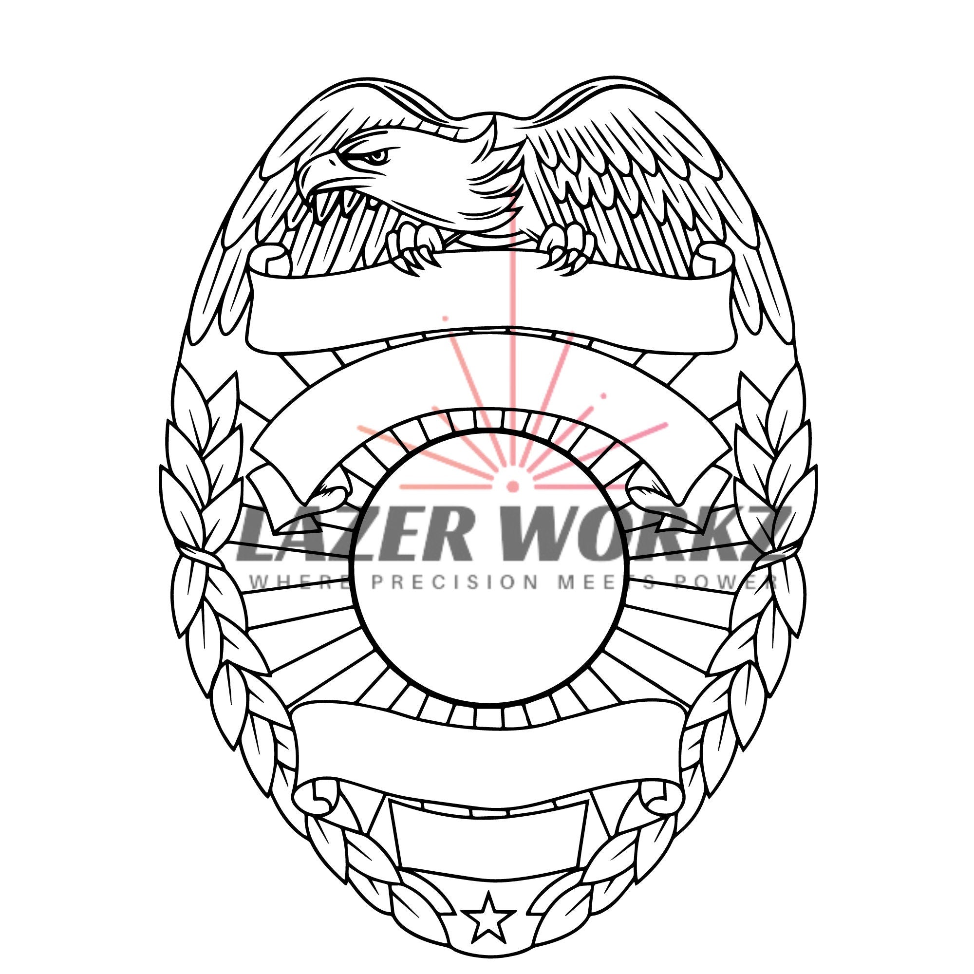 Badge Digital File for Custom Engraving – Lazer Workzz